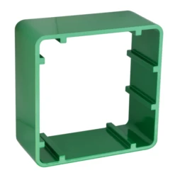 ASEC 38mm 1 Gang Surface Housing Green