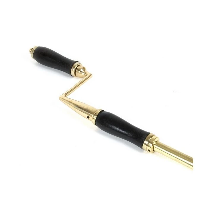 From The Anvil. Polished Brass 1-2m Telescopic Window Winder