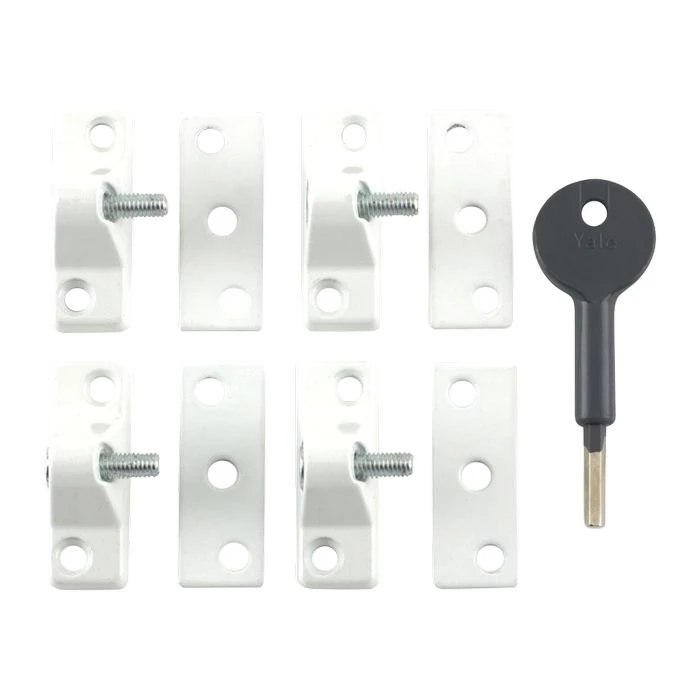 YALE 8K118 Casement Window Lock - 4 Pack - WH 4 Locks + 1 Key Visi