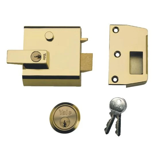 YALE No.1 & No.2 Auto Deadlocking Nightlatch 60mm BLUX / PB Boxed (P1)