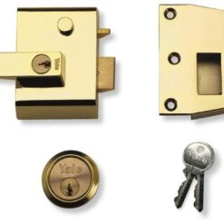 YALE No.1 & No.2 Auto Deadlocking Nightlatch 40mm BLUX / PB Visi (P2)