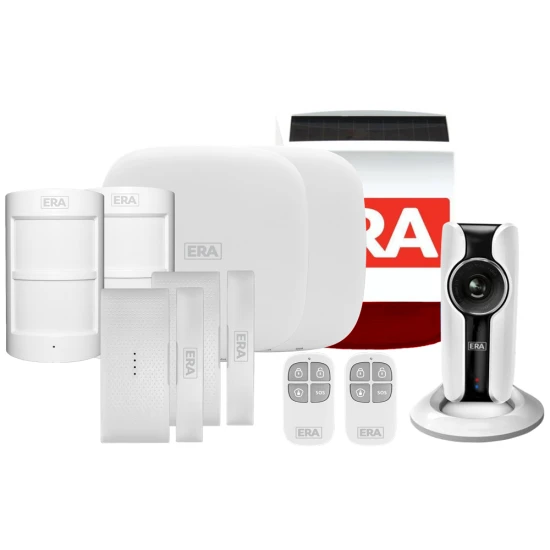 ERA HomeGuard Alarm Kit 2 1 Hub, 2 PIR, 2 Contact, 2 Remote, Siren, IP Cam