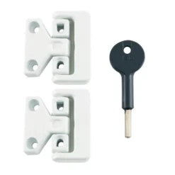 YALE 8K106 Window Swing Lock - WH 2 Locks + 1 Key Visi