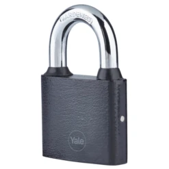 YALE Y111B Series Cast Iron Open Shackle Padlock Black 50mm Y111B/50/125/1
