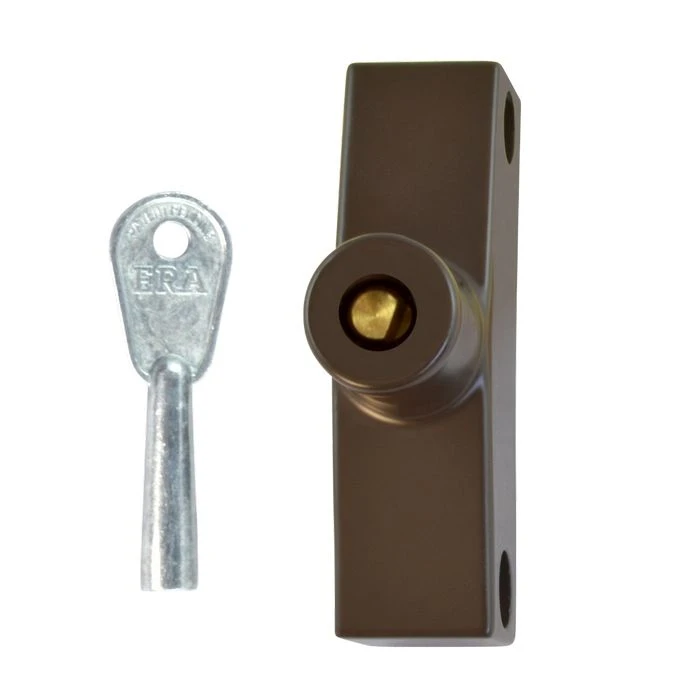 ERA 801 & 802 Automatic Window Snap Lock - BRN Std Key 1 Lock + 1 Key Visi