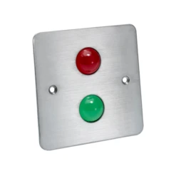 ICS TLM Range LED Indicator Plate 1 Gang SS Red Green TLM200