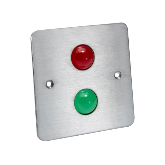 ICS TLM Range LED Indicator Plate 1 Gang SS Red Green TLM200