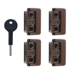 YALE 8K101 Window Swing Lock BRN 4 Locks + 1 Key Visi