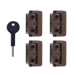 YALE 8K101 Window Swing Lock - BRN 4 Locks + 1 Key Visi
