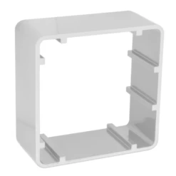 ASEC 38mm 1 Gang Surface Housing White
