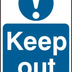 ASEC `Keep Out` 200mm X 300mm PVC Self Adhesive Sign 1 Per Sheet