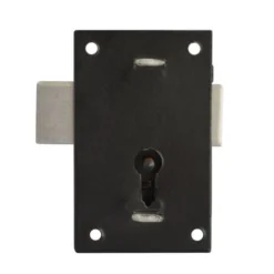 ASEC 150 1 Lever Straight Cupboard Lock 57mm BLK KA Visi