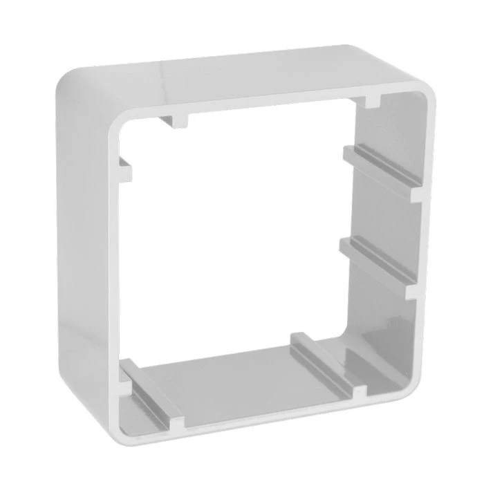 ASEC 38mm 1 Gang Surface Housing - White