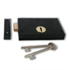 Gibbons 08 1 Lever Rim Deadlock 152mm BLK