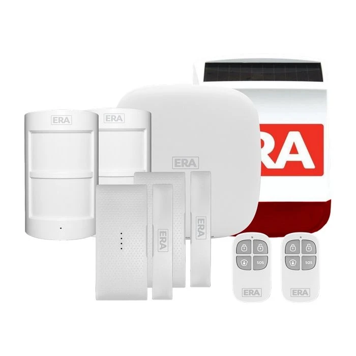ERA HomeGuard Alarm Kit 1 - 1 Hub, 2 PIR, 2 Contact, 2 Remote, Siren
