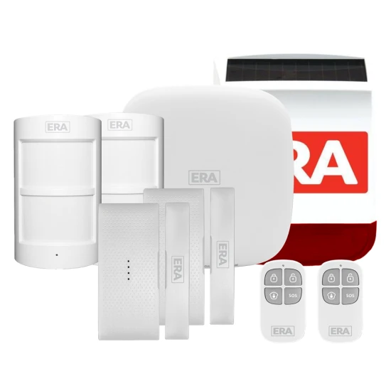 ERA HomeGuard Alarm Kit 1 1 Hub, 2 PIR, 2 Contact, 2 Remote, Siren