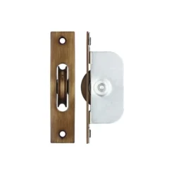 Zoo Hardware Brass Ball Bearing Pulleys - 1 3/4" Square Forend - Florentine Bronze