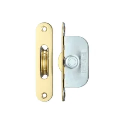 Zoo Hardware Brass Ball Bearing Pulleys - 1 3/4" Radius Forend - Polished Brass