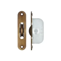 Zoo Hardware Brass Ball Bearing Pulleys - 1 3/4" Radius Forend - Florentine Bronze