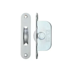 Zoo Hardware Brass Ball Bearing Pulleys - 1 3/4" Radius Forend - Satin Chrome