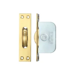 Zoo Hardware Brass Ball Bearing Pulleys - 2 1/4" Square Forend - Polished Brass