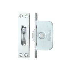 Zoo Hardware Brass Ball Bearing Pulleys - 2 1/4" Square Forend - Polished Chrome